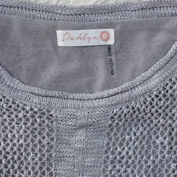 Dahlya Split Back Sweater 💗 Gray - Picture 4 of 8